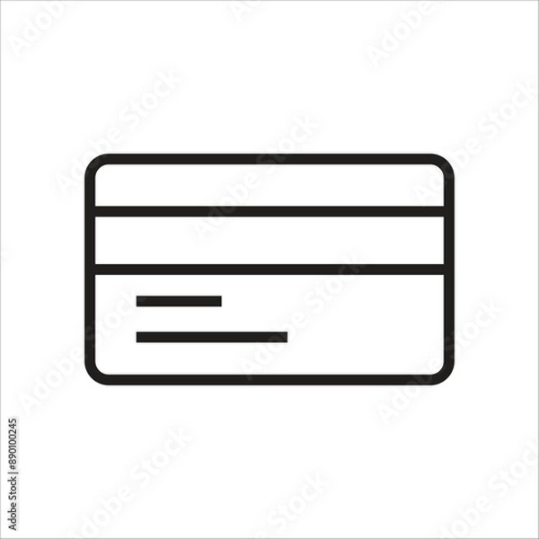 Fototapeta card vector icon line template