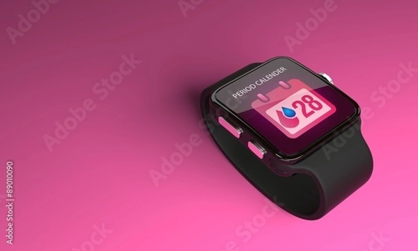 Obraz Smart watch technology with period applications. 