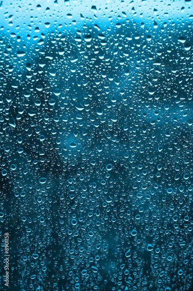 Obraz many drops on the window after rain