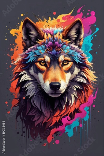 Obraz wolf head vector
