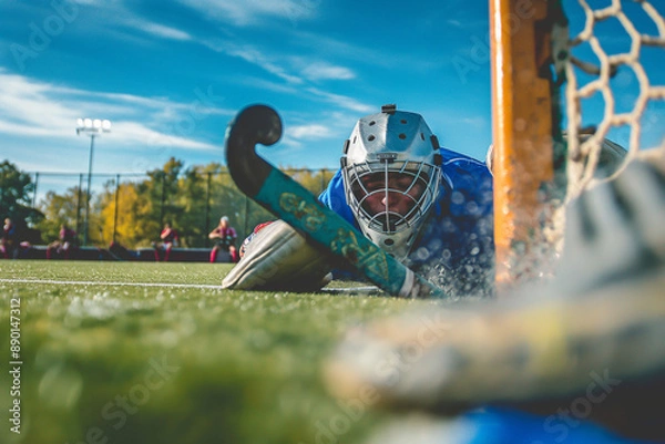 Obraz field hockey goalie
