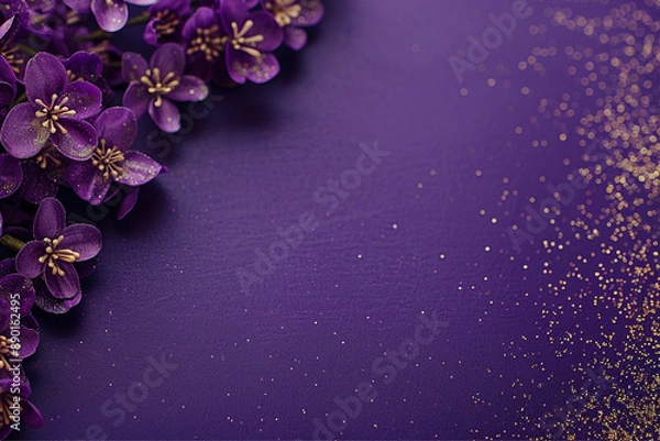 Fototapeta Violet color floral background design