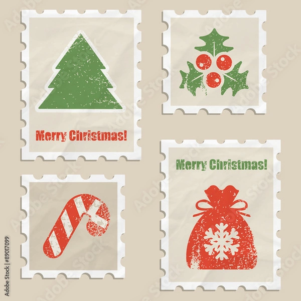 Obraz Christmas stamps