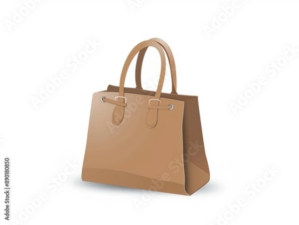 Obraz A simple illustration of a bag, the only one in the middle of the picture, which is a symbol of art. Dynamic on a clean white background.