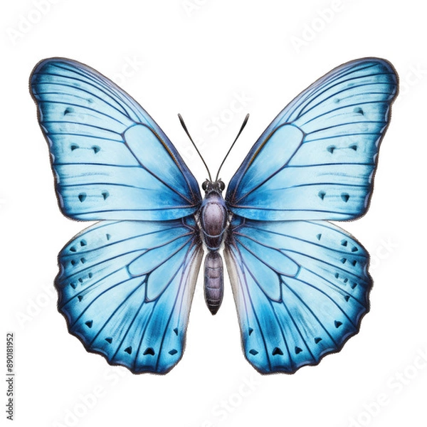 Fototapeta butterfly and its silhouette on transparent background