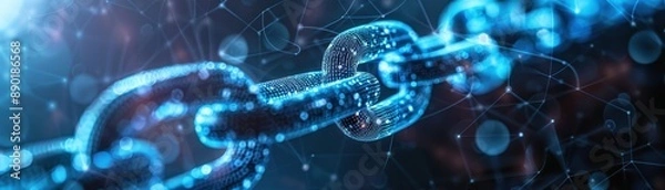 Obraz Blockchain for transparent supply chain tracking