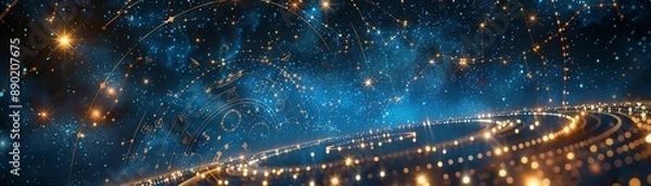 Fototapeta Astrological business advice, starry theme