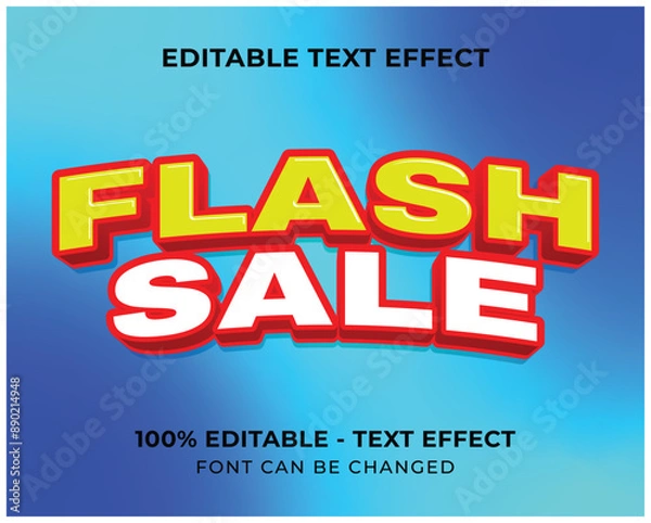 Obraz editable flash sale 3d text effect with blue backgound