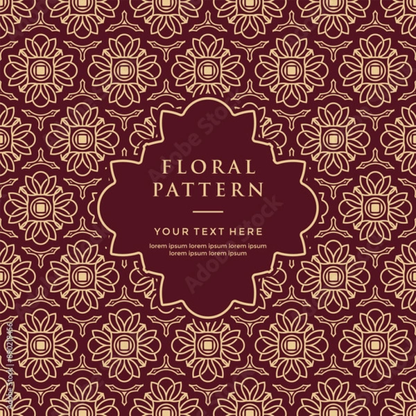 Fototapeta gold floral flower pattern art design.eps