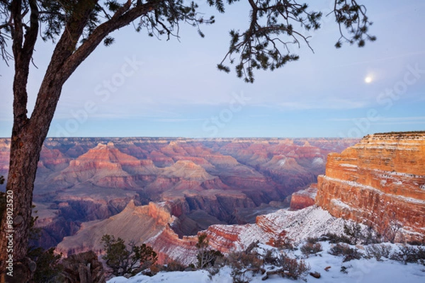 Fototapeta View of Grand Canyon in Winter