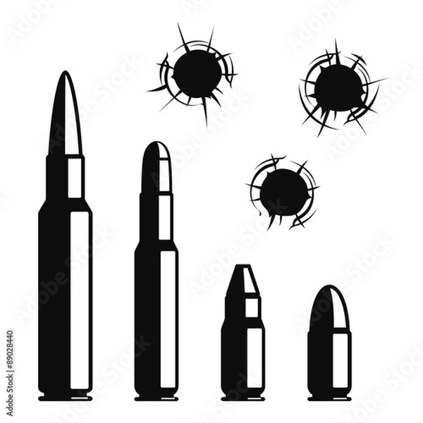 Obraz Vector bullet holes