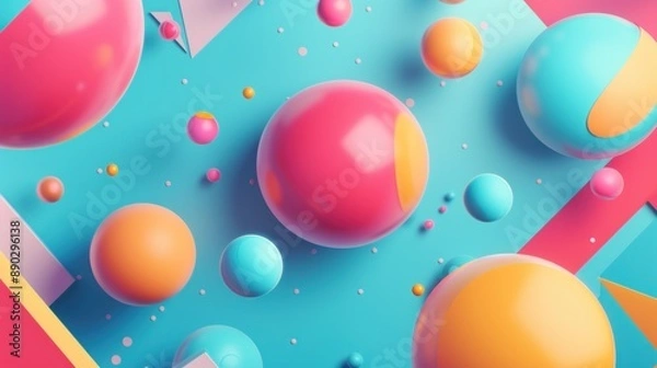Fototapeta Abstract Colorful 3D Spheres