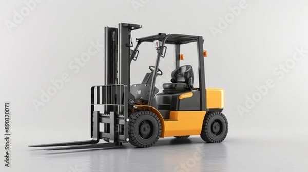 Fototapeta Yellow Warehouse Forklift