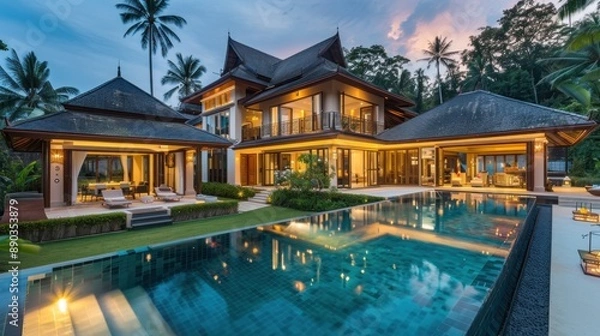 Fototapeta Tropical Contemporary Villa 