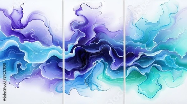 Fototapeta Abstract Art Composition with Dynamic, Vibrant Colors and Harmonious Patterns