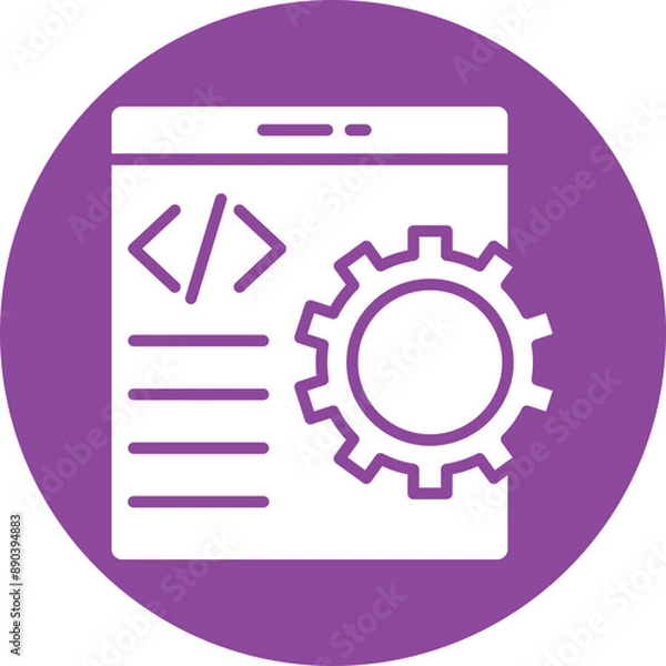 Fototapeta Design software glyph circle icon