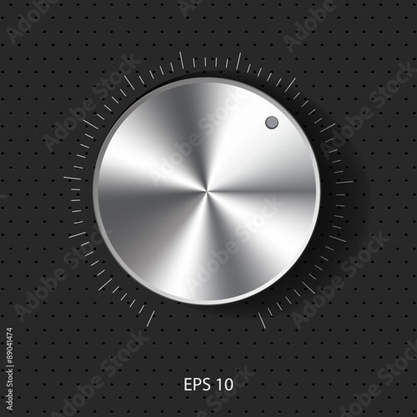 Obraz sound control knob with metal texture