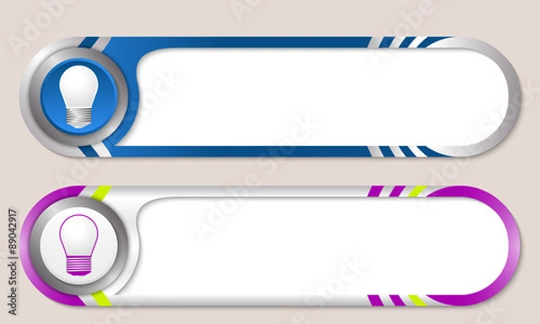 Obraz Vector buttons for your text and bulb