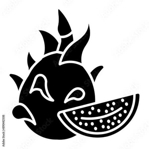 Fototapeta dragon fruit icon