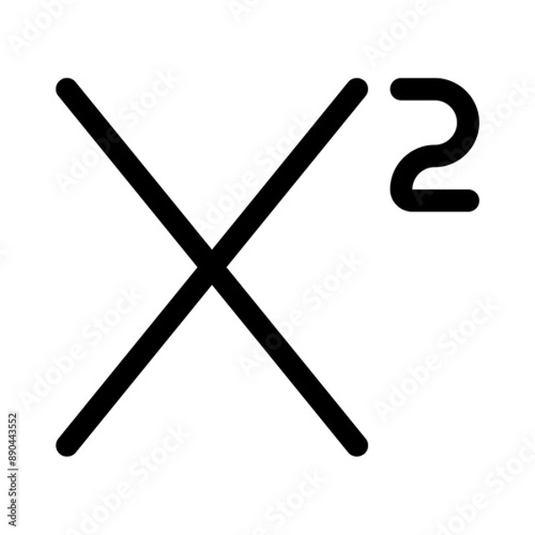 Fototapeta superscript icon with line style, perfect for user interface projects