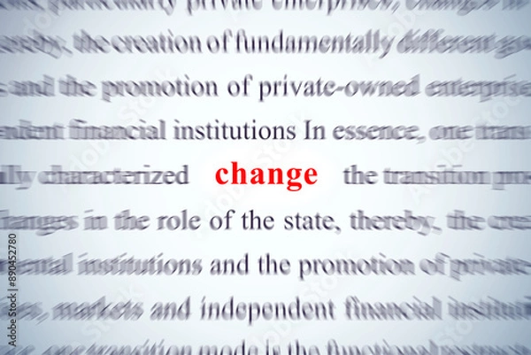 Obraz change focus on word
