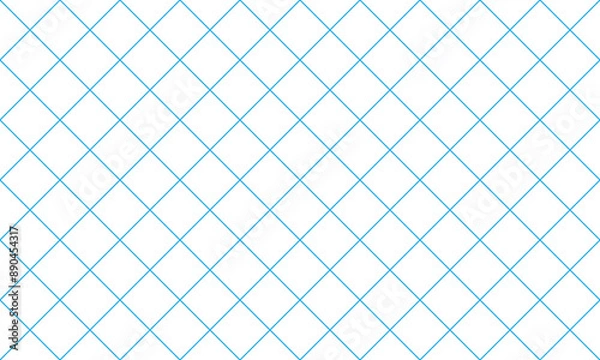 Fototapeta Seamless pattern with blue grid lines