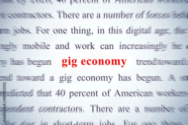 Obraz zoom on word gig economy