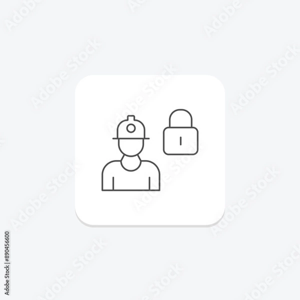 Fototapeta Locksmith thinline icon , vector, pixel perfect, illustrator file