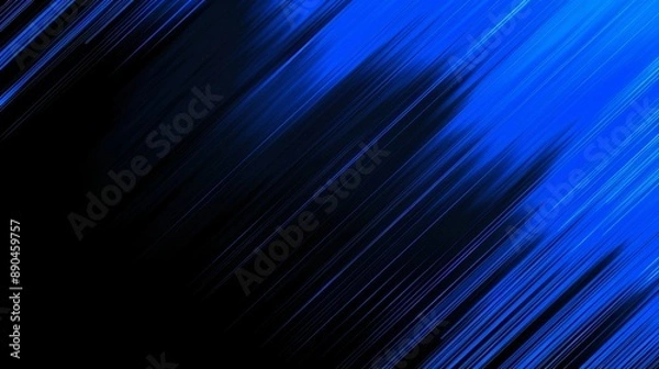 Fototapeta Abstract Diagonal Blue and Black Striped Background, Digital Art,  Graphic Design, Geometric Pattern, Modern Design