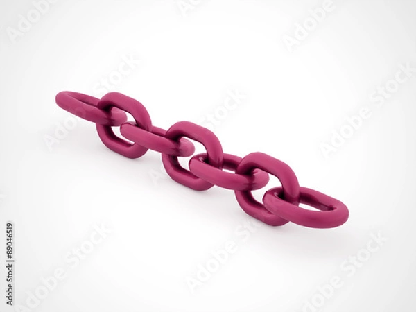 Obraz Chain concept rendered on white background