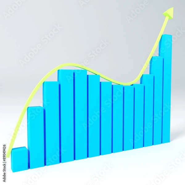 Obraz Business graph with arrow 