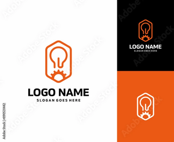 Fototapeta lighting electrical engineering logo