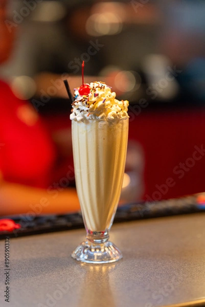 Obraz Milkshake at a diner