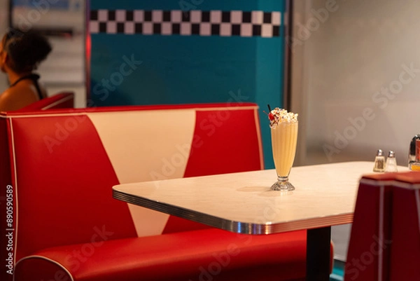 Obraz Milkshake at a diner
