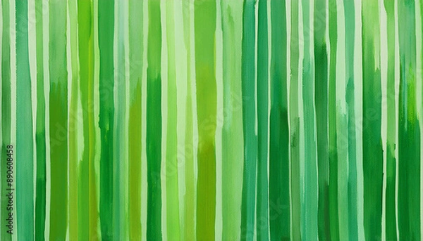 Obraz Texture of combination on abstract vertical lines in the following colors - avocado green, iguana green, light frog green and caribbean green, painting
