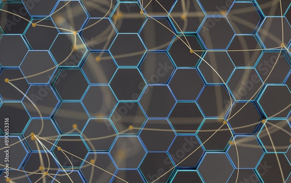 Obraz conference Digital Network and data concept 3d