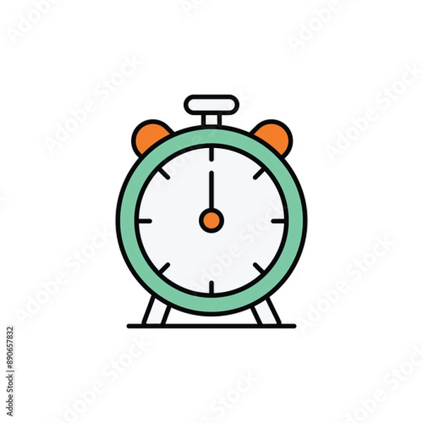 Fototapeta Time icon design with white background stock illustration