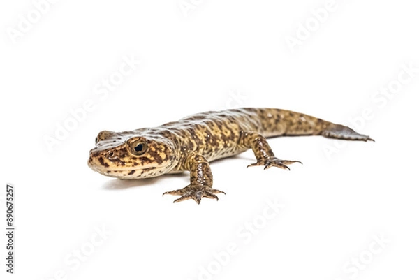 Fototapeta Mudpuppy Salamander Isolated on White Background