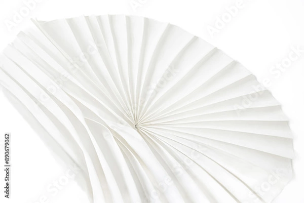 Fototapeta Abstract White Pleated Fabric Background