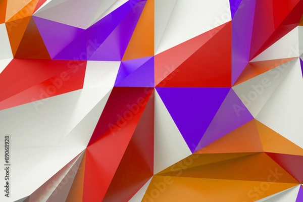 Fototapeta abstract color background low poly