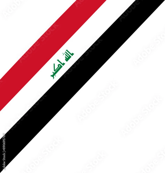 Fototapeta Iraqi Flag Tilted