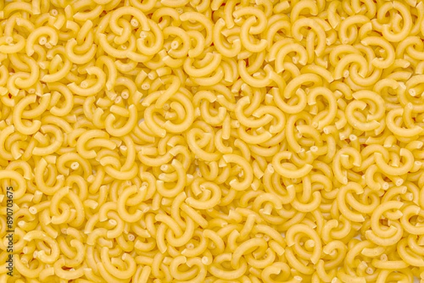 Fototapeta Macro photography of fideua pasta; macaroni; noodles, raw; italian; Spanish, durum, wheat, semolina, traditional; vegetarian; natural; carbohydrate