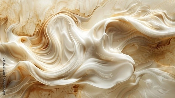 Fototapeta A woman's hair with a lot of texture and swirls