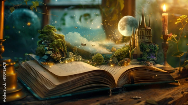 Obraz magic book with light