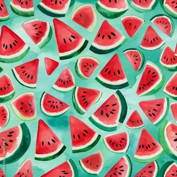 Fototapeta Vibrant Summer Patterns in Red and Pink