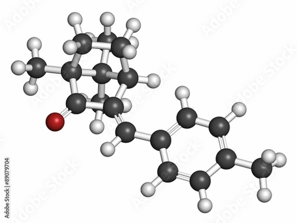 Obraz Enzacamene sunscreen molecule (UV filter). 