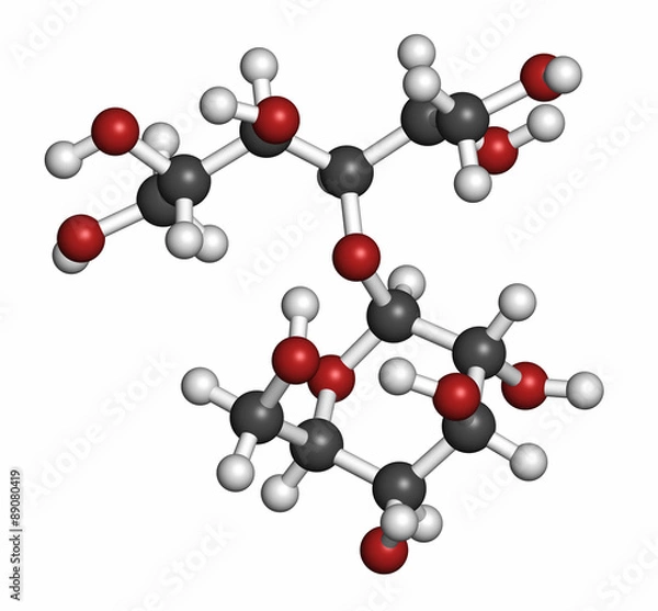 Fototapeta Lactitol sweetener and laxative molecule.