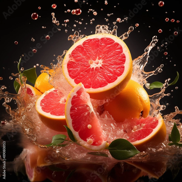 Obraz lemon and grapefruit