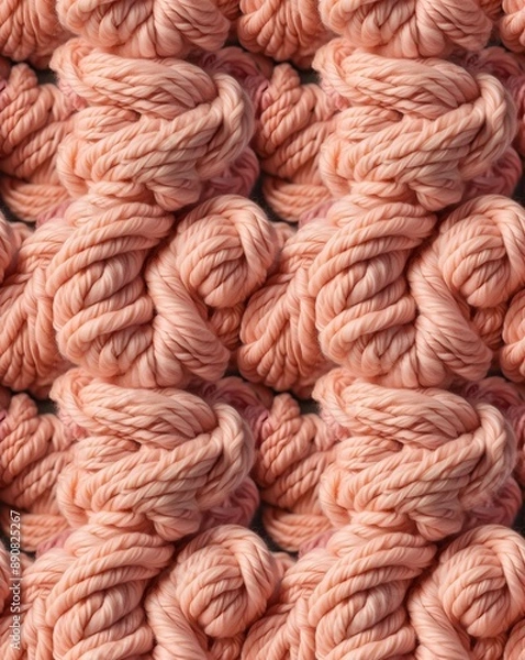 Obraz Seamless pattern of soft, smooth color Peach Fuzz Chunky Knit Wool Texture
