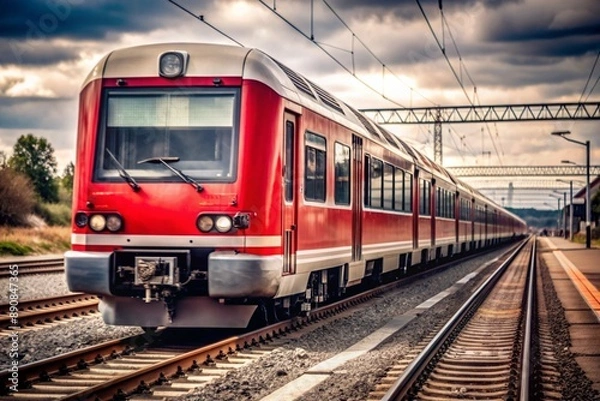 Fototapeta train on the railway